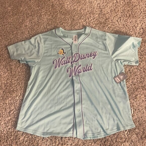 Walt Disney World Ariel 89 Baseball Jersey XXL • NEW WITH TAGS - Picture 2 of 8